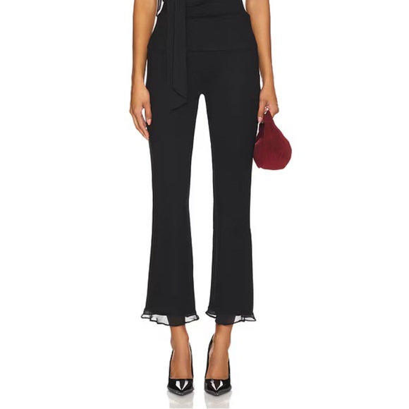 MAJORELLE Pants - Majorelle / NWT Kelly capri ruffle cuff Black Women's Pants small s